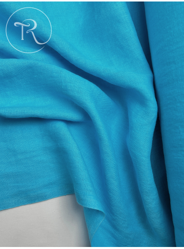 Лляна тканина костюмна 507 aqua